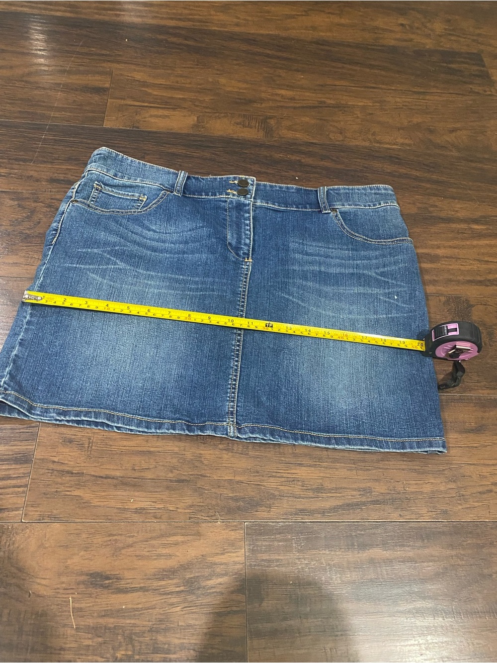 New York & Company Blue Denim Mini Skirt - Picture 3 of 6
